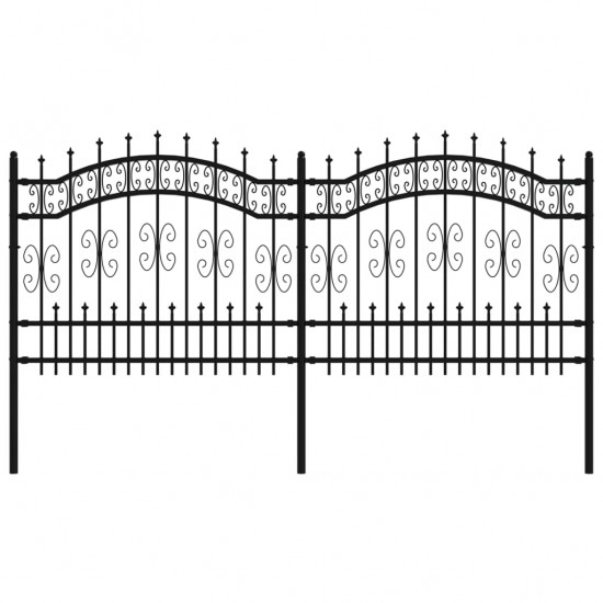 Sodo tvora su smailiomis viršūnėmis, juoda, 140cm, plienas