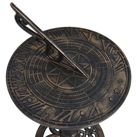 Saulės laikrodis, bronzos sp., 35,5x82cm, plastikas