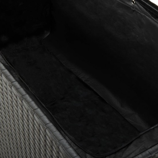Sodo daiktadėžė, juoda, 120x50x60cm, poliratanas