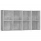 Knygų/šoninė spintelė, betono pilkos spalvos, 66x30x130cm, MDP