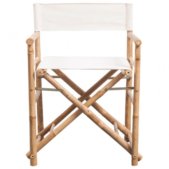 Sulankst. režisieriaus kėdės, 2 vnt., bambukas ir stora drobė