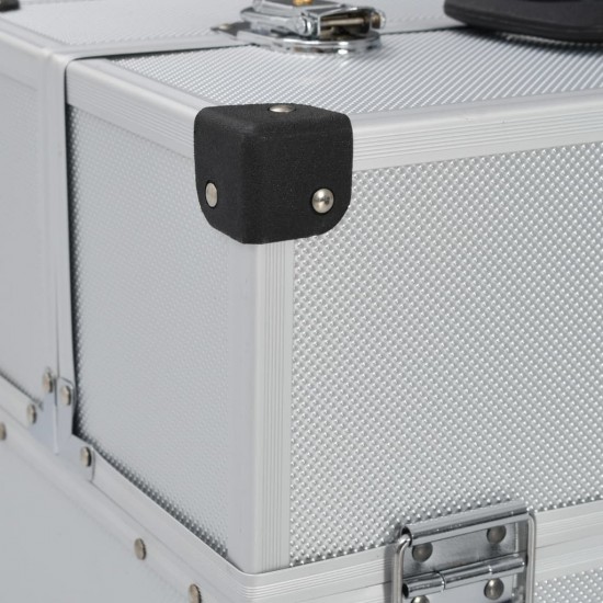Įrankių lagaminas, sidabrinis, 38x22,5x34cm, aliuminis