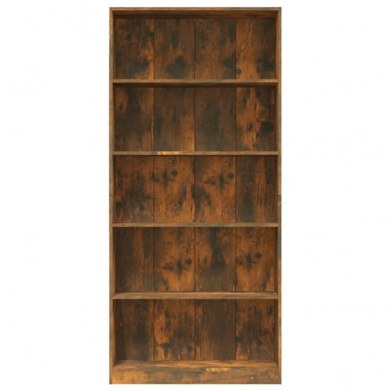 Spintelė knygoms, 5 aukštų, ąžuolo, 80x24x175cm, mediena