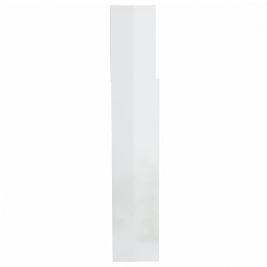 Galvūgalis-spintelė, baltos spalvos, 200x19x103,5cm, blizgus