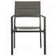 Sodo kėdės, 4vnt., pilkos/antracito, plienas ir tekstilenas