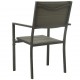 Sodo kėdės, 4vnt., pilkos/antracito, plienas ir tekstilenas