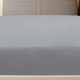 Trikotažinė paklodė su guma, pilka, 140x200cm, medvilnė