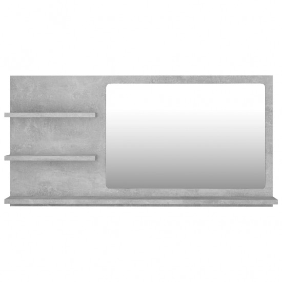 Vonios kambario veidrodis, betono pilkas, 90x10,5x45cm, MDP