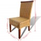 Valgomojo kėdės, 6vnt., rudos, natūralus ratanas