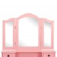 Kosmetinio staliuko rinkinys, rožinis, 80x69x141cm, paulovnija