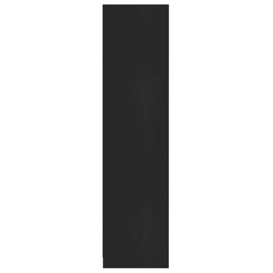 Drabužių spinta, juodos spalvos, 100x50x200 cm, MDP