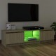 TV spintelė su LED apšvietimu, ąžuolo spalvos, 120x30x35,5cm