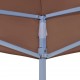 Proginės palapinės stogas, rudos spalvos, 3x3m, 270 g/m²