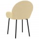 Valgomojo kėdės, 2vnt., kreminės spalvos, aksomas