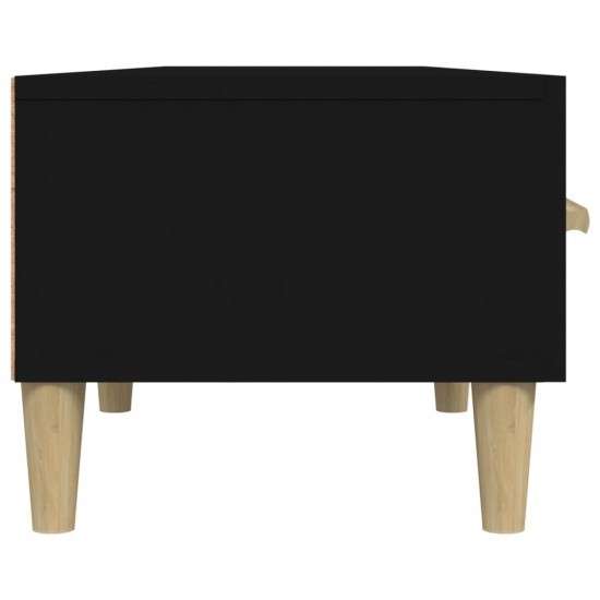 Televizoriaus spintelė, juoda, 150x34,5x30cm, apdirbta mediena