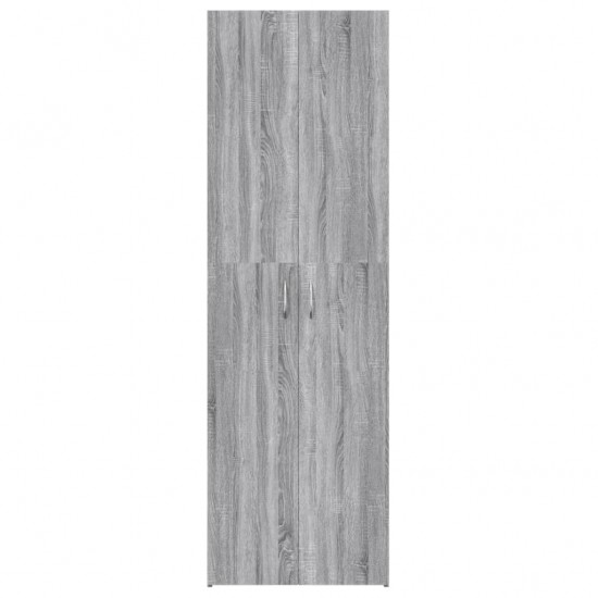 Biuro spintelė, pilkos ąžuolo spalvos, 60x32x190cm, mediena