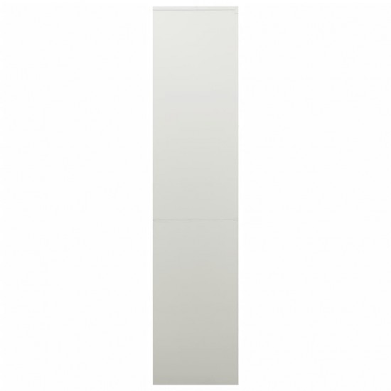 Biuro spintelė, šviesiai pilkos spalvos, 90x40x180cm, plienas