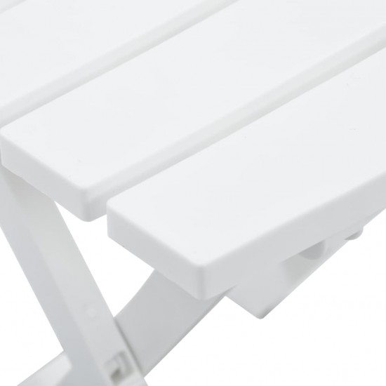 Sulankstomas sodo staliukas, baltos spalvos, 45,5x38,5x50cm