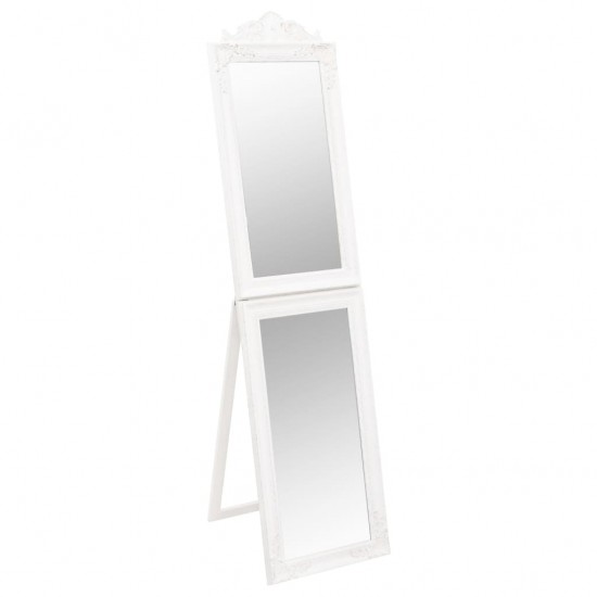 Laisvai pastatomas veidrodis, baltos spalvos, 50x200cm