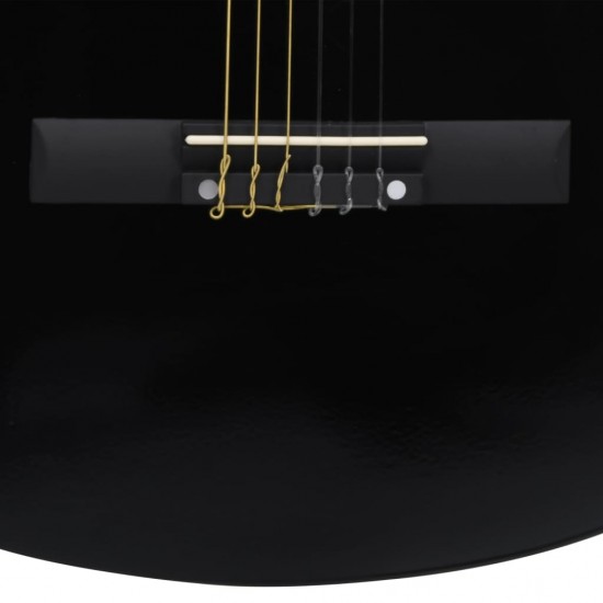 Klasikinė gitara, juodos spalvos, 38, 6 stygos
