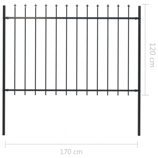 Sodo tvora su iečių viršugal., juoda, 1,7x1,2m, plienas