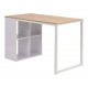 Rašomasis stalas, 120x60x75cm, balta ir ąžuolo spalva