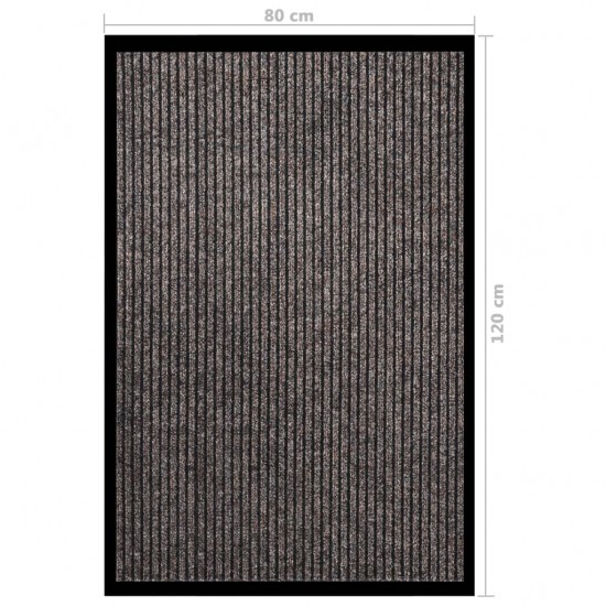 Durų kilimėlis, smėlio spalvos, 80x120cm, dryžuotas