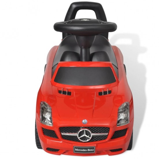 Mercedes Benz Vaikiškas Automobilis Paspirtukas, Raudonas