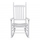 Supama kėdė su išlenkta sėdyne, balta, medinė