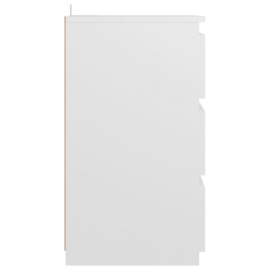 Naktinė spintelė, baltos spalvos, 40x35x62,5cm, MDP