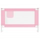 Apsauginis turėklas vaiko lovai, rožinis, 120x25cm, audinys