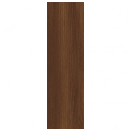 Sieninė lentyna, ruda ąžuolo, 75x16x55cm, apdirbta mediena