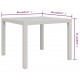 Sodo stalas, baltas, 90x90x75cm, grūdintas stiklas/poliratanas