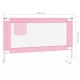 Apsauginis turėklas vaiko lovai, rožinis, 140x25cm, audinys