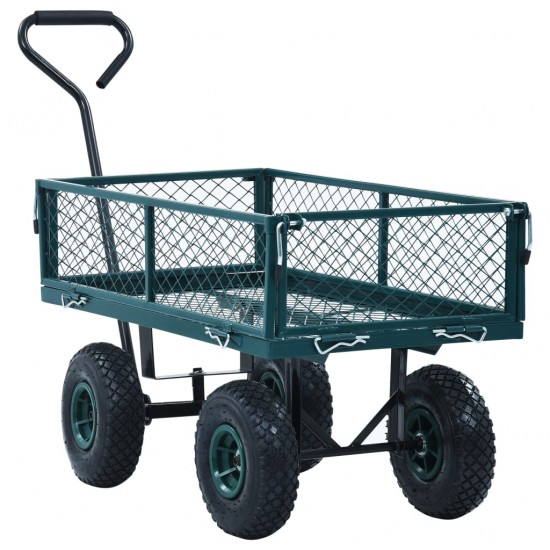 Rankinis sodo vežimėlis, žalios spalvos, 250kg