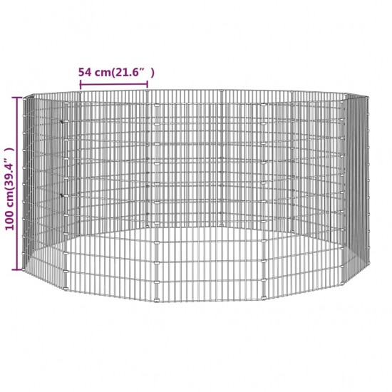 Triušių narvas, 12 segmentų, 54x100cm, galvanizuota geležis