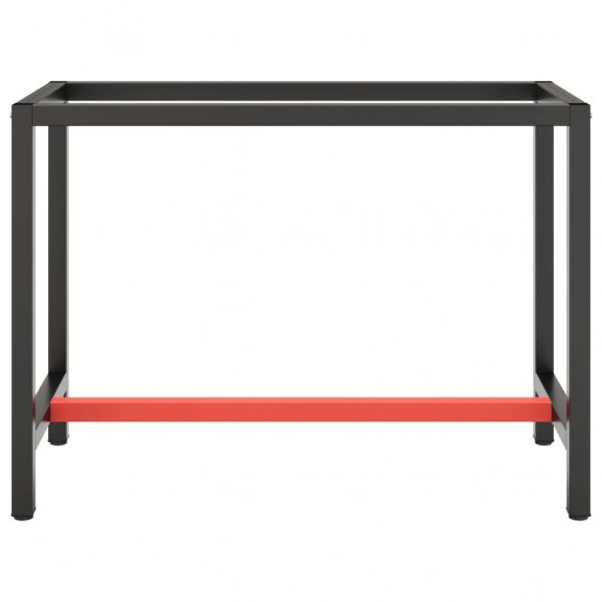 Darbastalio rėmas, juodas ir raudonas, 110x50x79cm, metalas