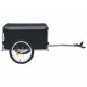 Krovininė dviračio priekaba, juodos ir pilkos spalvos, 65kg