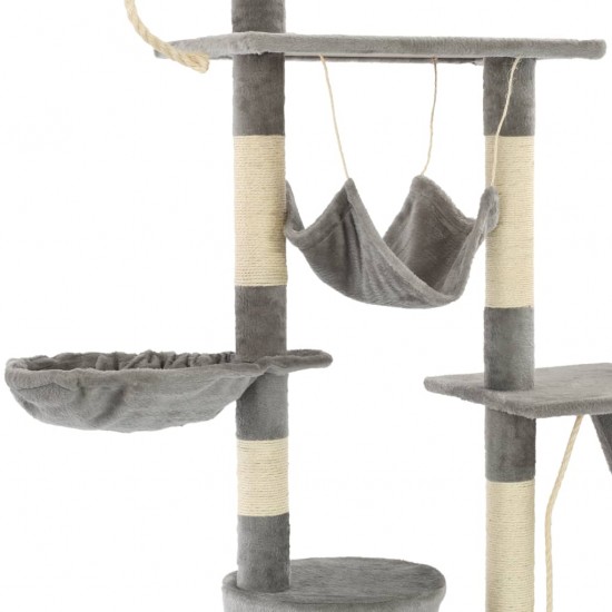 Draskyklė katėms su stov. iš sizalio, 230-250cm, pilkos spalvos