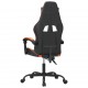 Pasukama žaidimų kėdė, juodos/oranžinės spalvos, dirbtinė oda