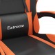 Pasukama žaidimų kėdė, juodos/oranžinės spalvos, dirbtinė oda