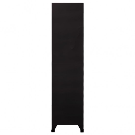 Persirengimo spintelė, juodos spalvos, 90x45x180cm, plienas