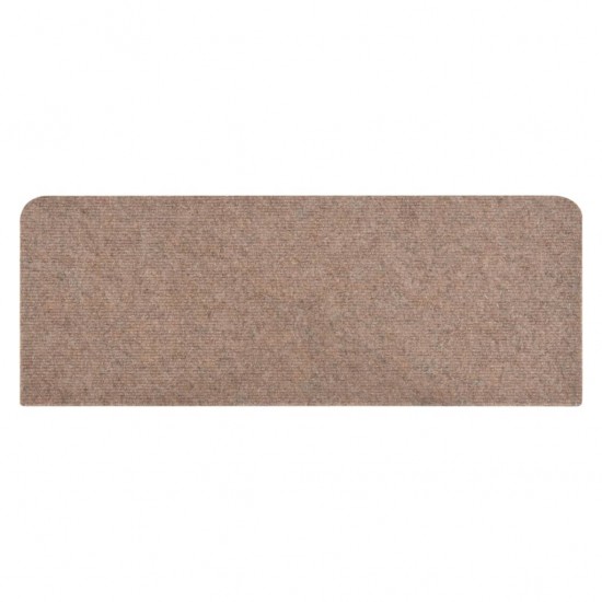 Lipnūs laiptų kilimėliai, 15vnt., smėlio spalvos, 65x24,5x3,5cm