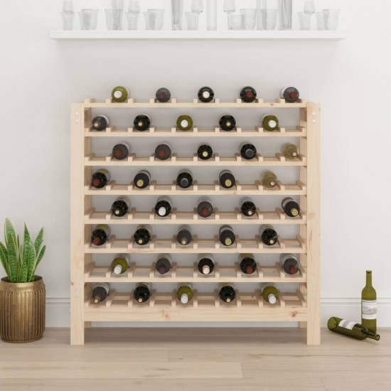 Vyno butelių stovas, 109,5x30x107,5cm, pušies medienos masyvas