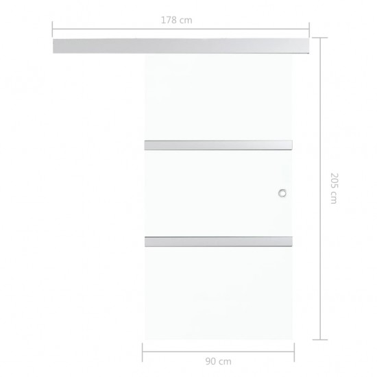Stumdomos durys su stabdikliais, 90x205cm, stiklas ir aliuminis