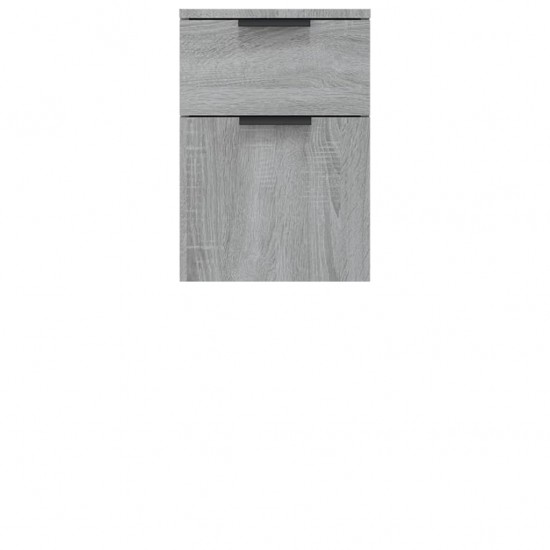 Vonios spintelė, pilka ąžuolo, 32x34x90cm, apdirbta mediena