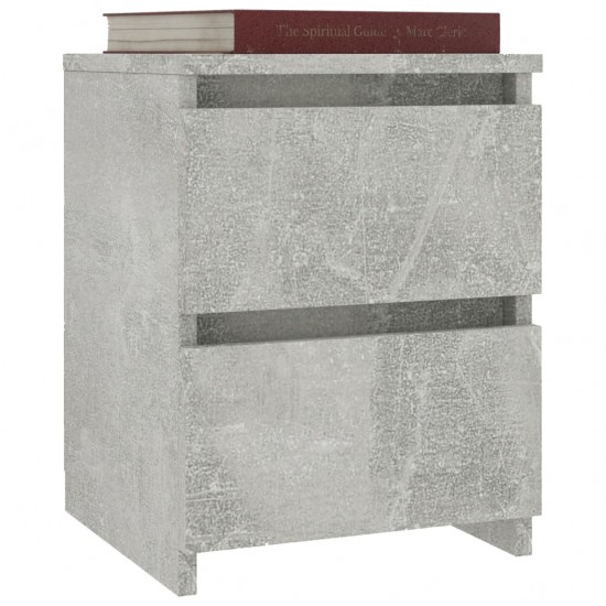 Naktinė spintelė, betono pilkos spalvos, 30x30x40 cm, MDP