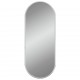 Sieninis veidrodis, sidabrinės spalvos, 50x12cm, ovalo formos