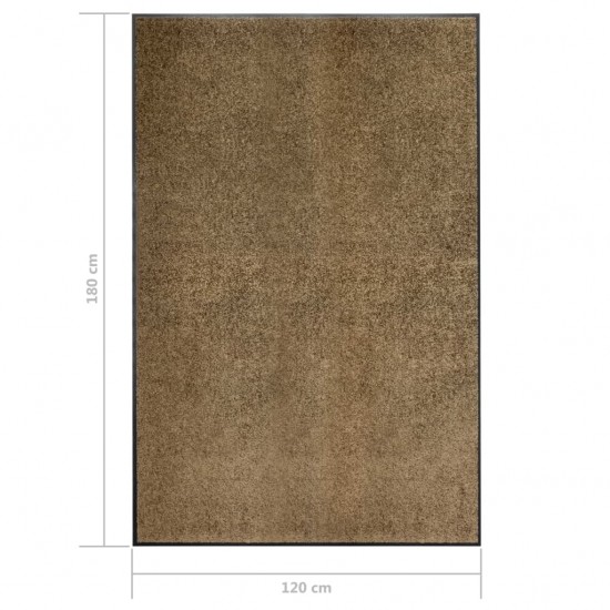 Durų kilimėlis, rudos spalvos, 120x180cm, plaunamas