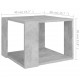 Kavos staliukas, betono pilkas, 40x40x30cm, apdirbta mediena